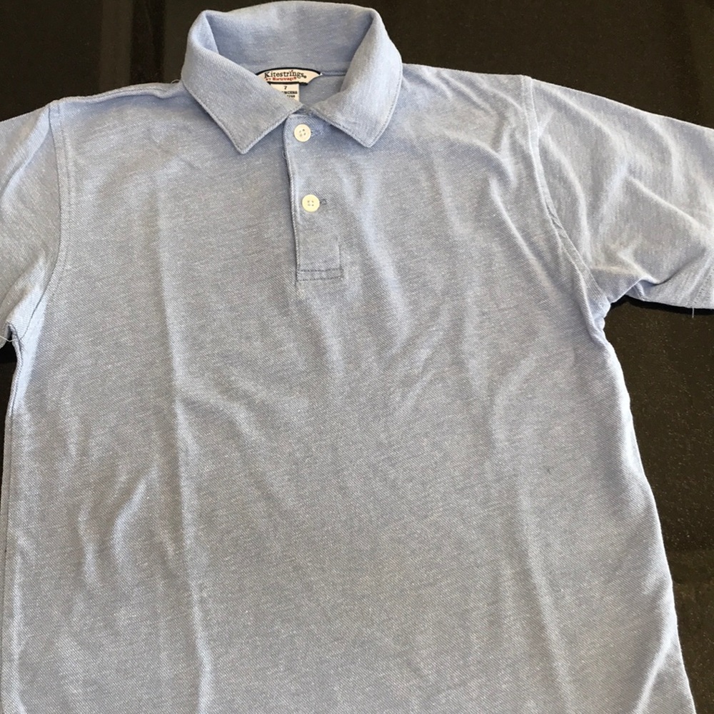 Baby blue 2 button polo shirt by Kitestrings size 7 on sale